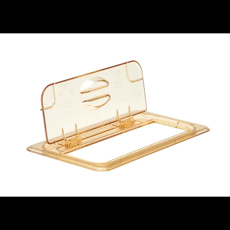 H-Pan™ FlipLids® High Temperature Food Pan Lid 1/3 Amber Solid 6/Case