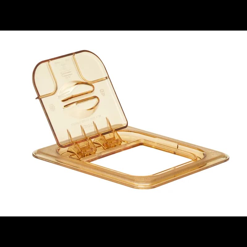 H-Pan™ FlipLids® High Temperature Food Pan Lid 1/6 Amber Solid 6/Case