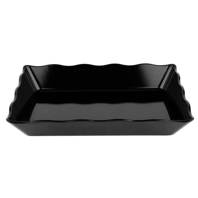 Milano Serving Tray 13.86X9.61X2.36 IN 3.1 QT Melamine Black Rectangle 1/Each