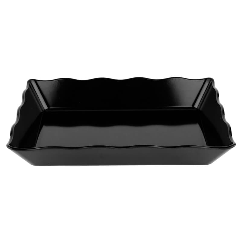 Milano Serving Tray 13.86X9.61X2.36 IN 3.1 QT Melamine Black Rectangle 1/Each