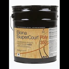 Bona SuperCourt® Poly 350 Floor Finish 5 GAL Low VOC Gloss 1/Pail