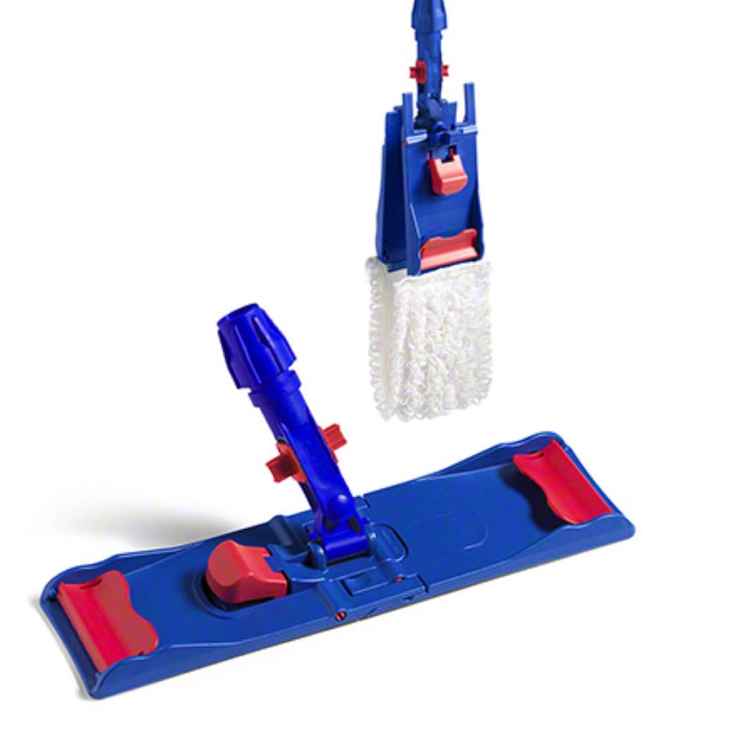 Spin-N-Drop® Mop Holder 16 IN Blue Red Plastic With 2 Locking Pins Folding 1/Each