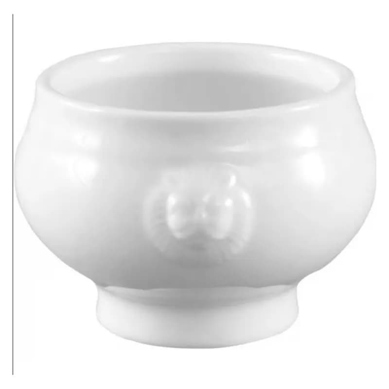 Lion Head Soup Tureen 8 FLOZ Porcelain White 36/Case
