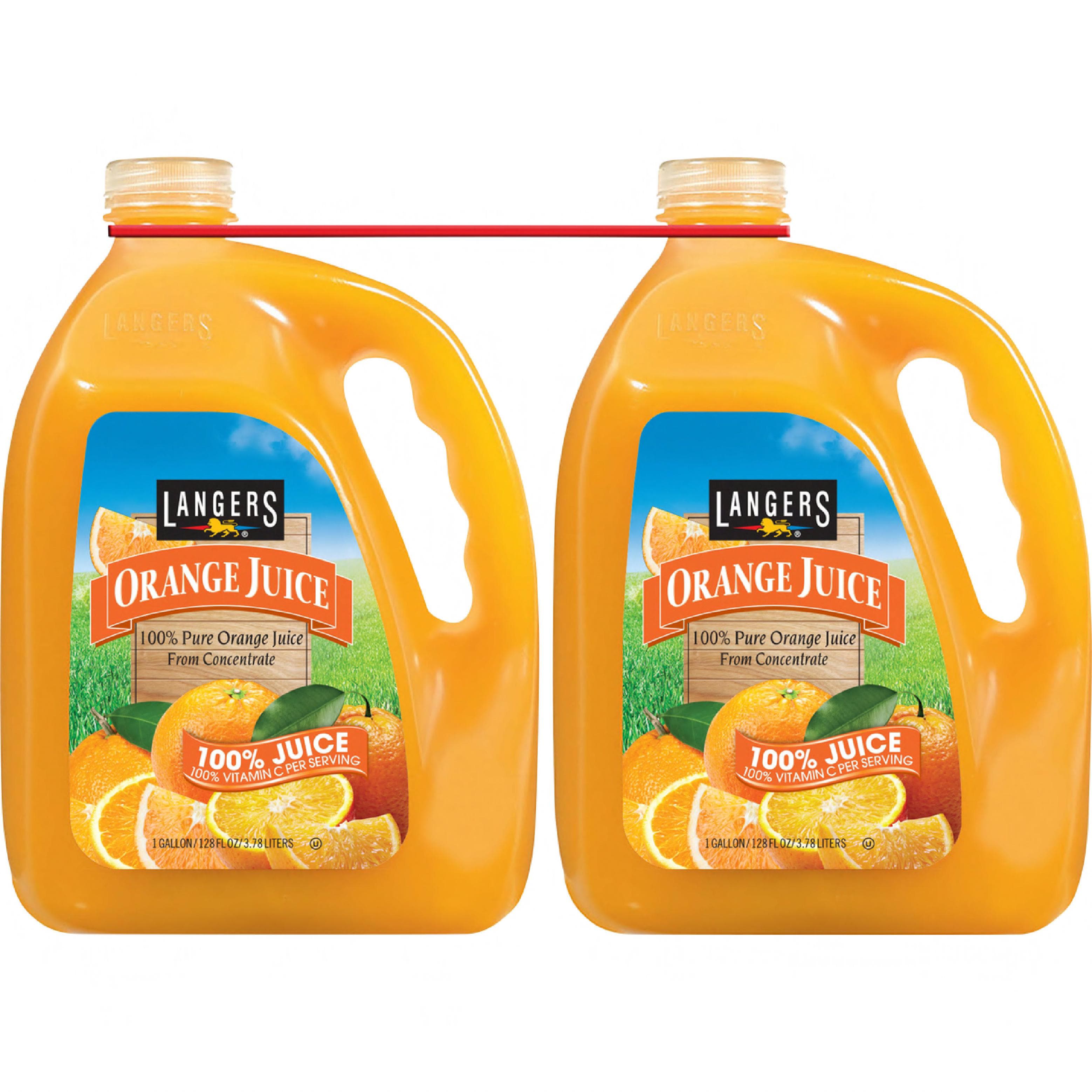 Langers Orange Juice 128 FLOZ 2/Case