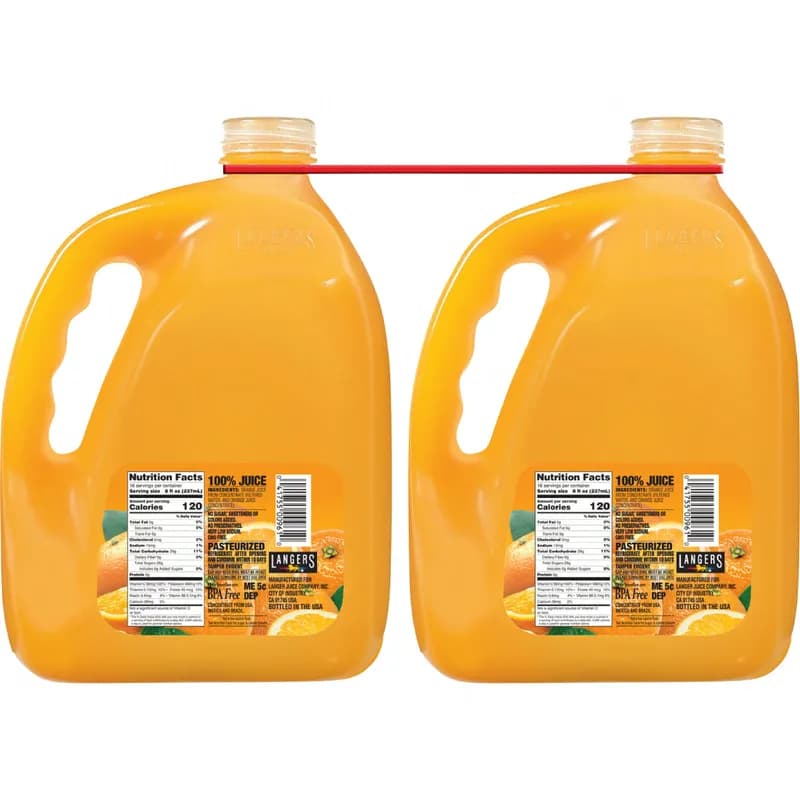 Langers Orange Juice 128 FLOZ 2/Case
