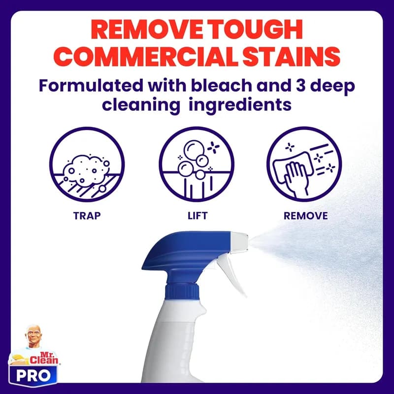 Mr. Clean® PRO Deep Cleaner All Purpose Cleaner 1 GAL Hard Surface Liquid With Bleach Commercial 1/Case