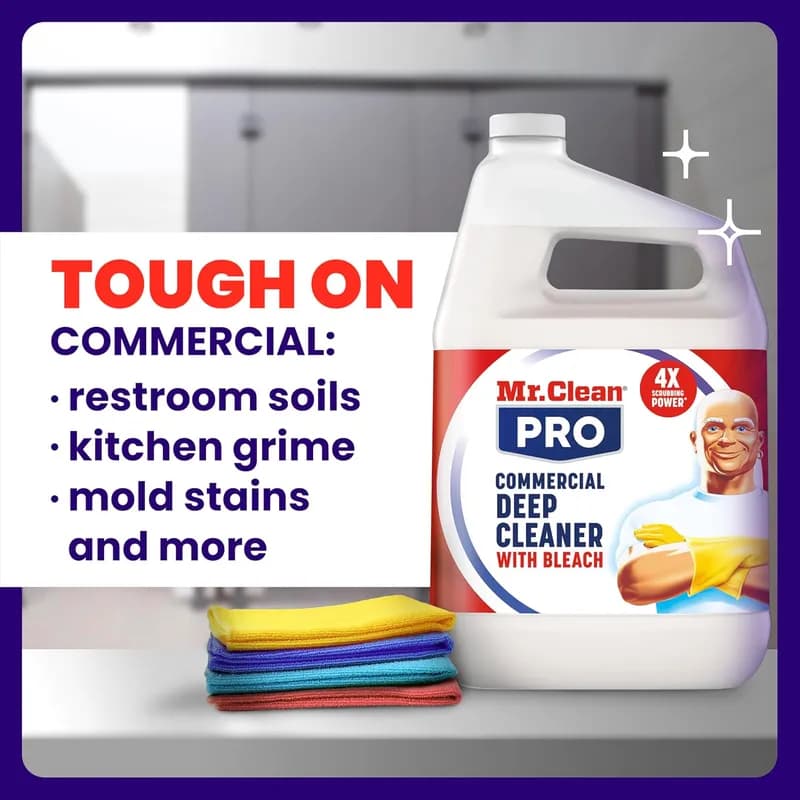 Mr. Clean® PRO Deep Unscented All Purpose Cleaner 32 OZ Hard Surface RTU Spray With Bleach Commercial 6 Count/Case