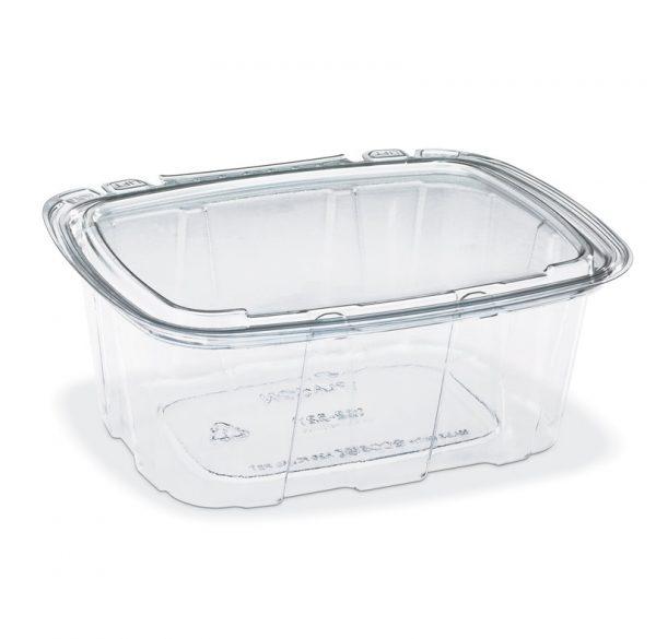Deli Container Hinged 12 OZ PET Clear Rectangle Tamper-Evident Leak Resistant 210/Case