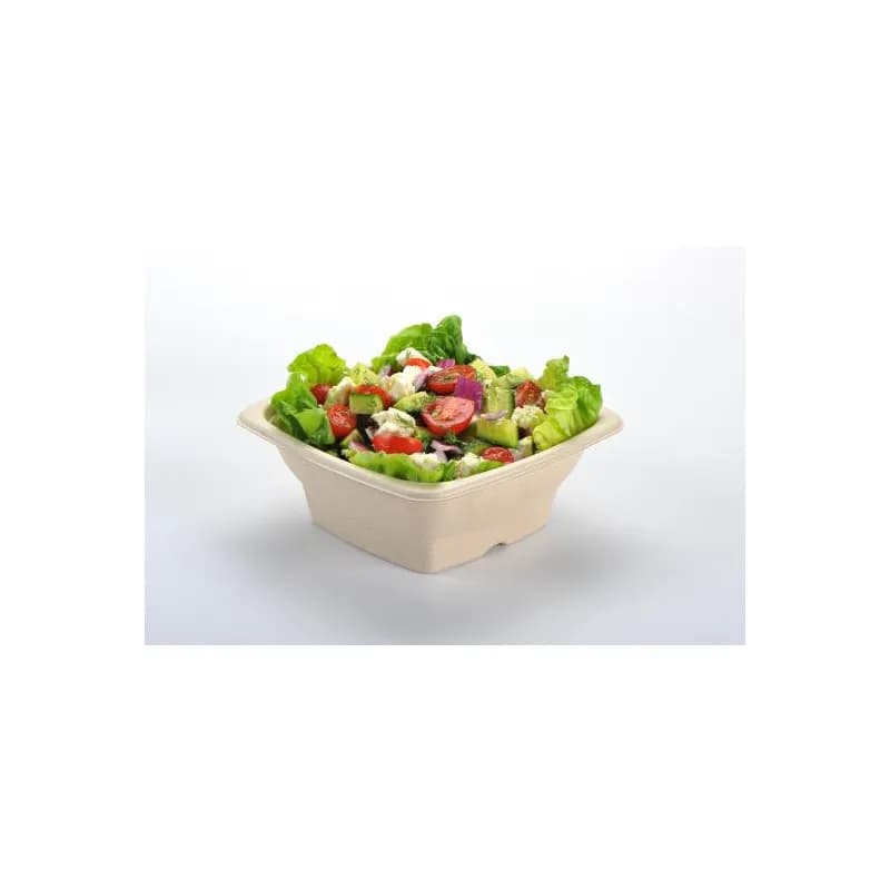 Bowl 32 OZ Pulp Fiber Kraft Square Shallow 300/Case