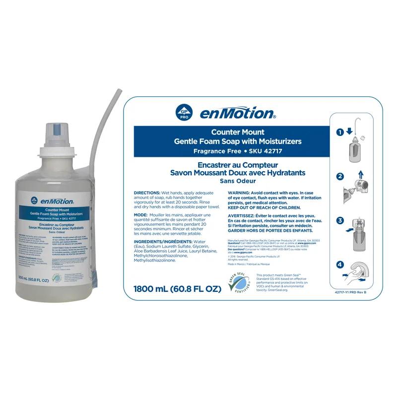 enMotion® Hand Soap Foam 1800 mL Unscented Fragrance Free Clear Counter Mount 2/Case