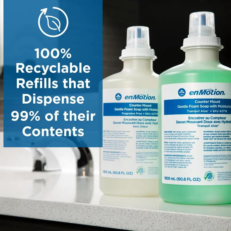 enMotion® Hand Soap Foam 1800 mL Unscented Fragrance Free Clear Counter Mount 2/Case