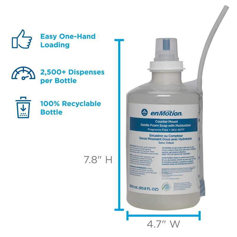 enMotion® Hand Soap Foam 1800 mL Unscented Fragrance Free Clear Counter Mount 2/Case