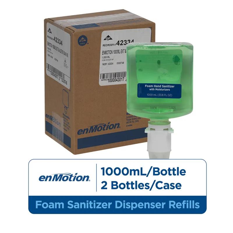 enMotion® Hand Sanitizer Foam 1000 mL Unscented Fragrance Free Green Refill E3 Rated 2/Case