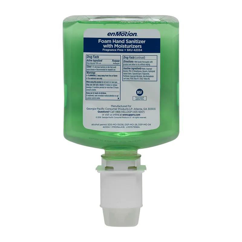 enMotion® Hand Sanitizer Foam 1000 mL Unscented Fragrance Free Green Refill E3 Rated 2/Case