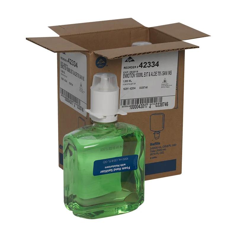 enMotion® Hand Sanitizer Foam 1000 mL Unscented Fragrance Free Green Refill E3 Rated 2/Case