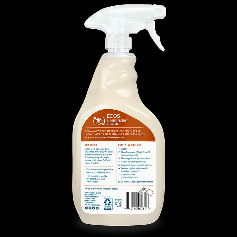 Citrus Scent Furniture Cleaner & Polish 22 OZ Olive Oil 6/Case