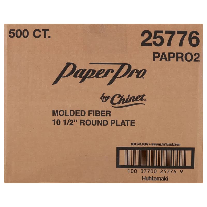 PaperPro® Naturals Plate 10.5 IN Molded Fiber Kraft Round 500/Case