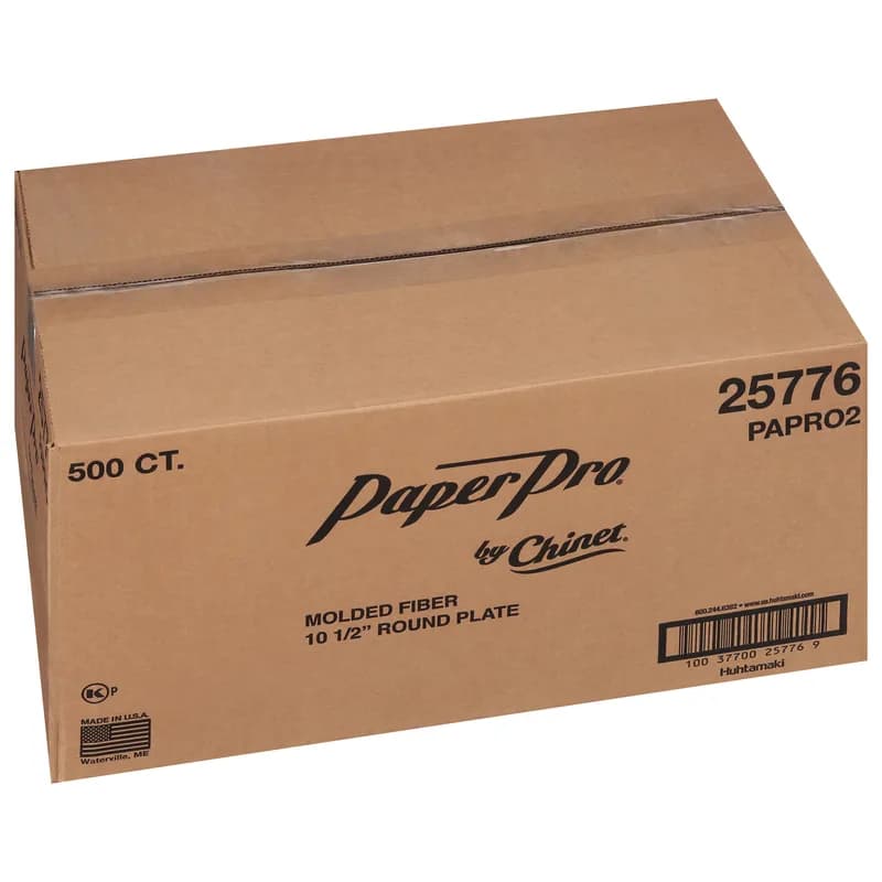 PaperPro® Naturals Plate 10.5 IN Molded Fiber Kraft Round 500/Case