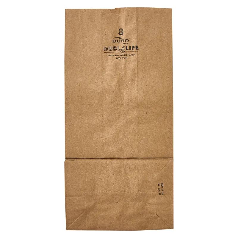 Duro® Bag 12.5X6X4 IN 8 LB Kraft Paper 35# Kraft With Self-Opening (SOS) Closure 500/Bundle