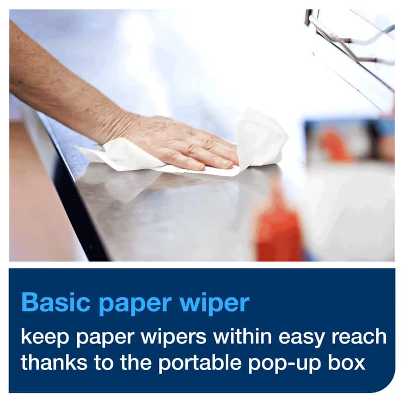 Tork Cleaning Wipe 10.25X9 IN Folded: 5.125X9 IN 2 1/2 Fold Pop-Up Box Refill Universal 110 Count/Pack