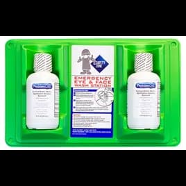 Impact® Emergency Eye Wash Station 16 OZ Green White Clear Saline Plastic Double Face Sterile 1/Each
