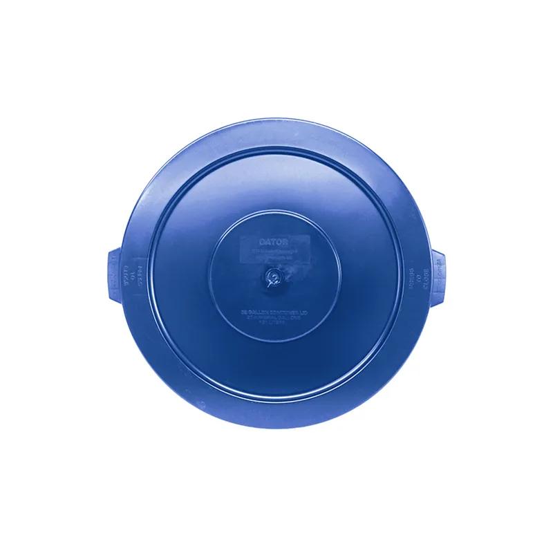 Impact® Gator® Plus Flat Lid 32 GAL Blue Plastic 1/Each
