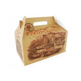 Lunch Take-Out Box Barn 10.5X6X5 IN Clay-Coated Paperboard Multicolor Rectangle 125/Case