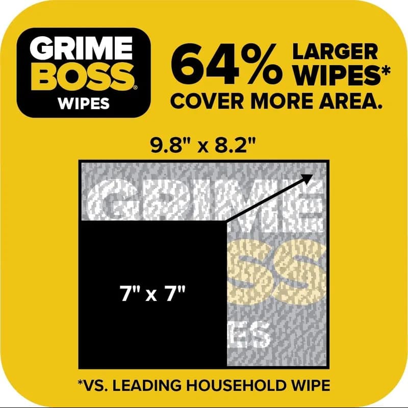Grime Boss Hand Wipe Citrus Heavy Duty 8/Case