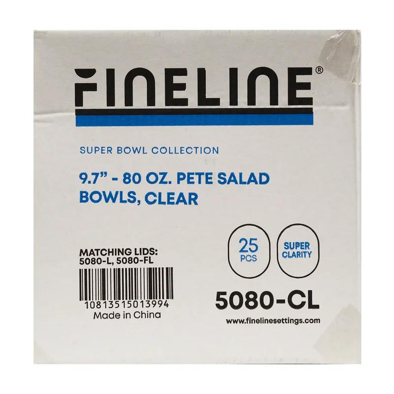 Salad Bowl 80 OZ PET Clear Round 25/Case