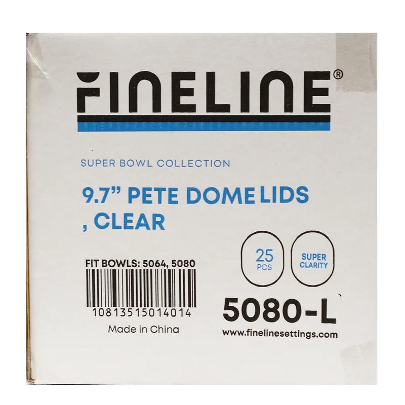 Lid Dome PET Clear Round For 80 OZ Bowl 25/Case