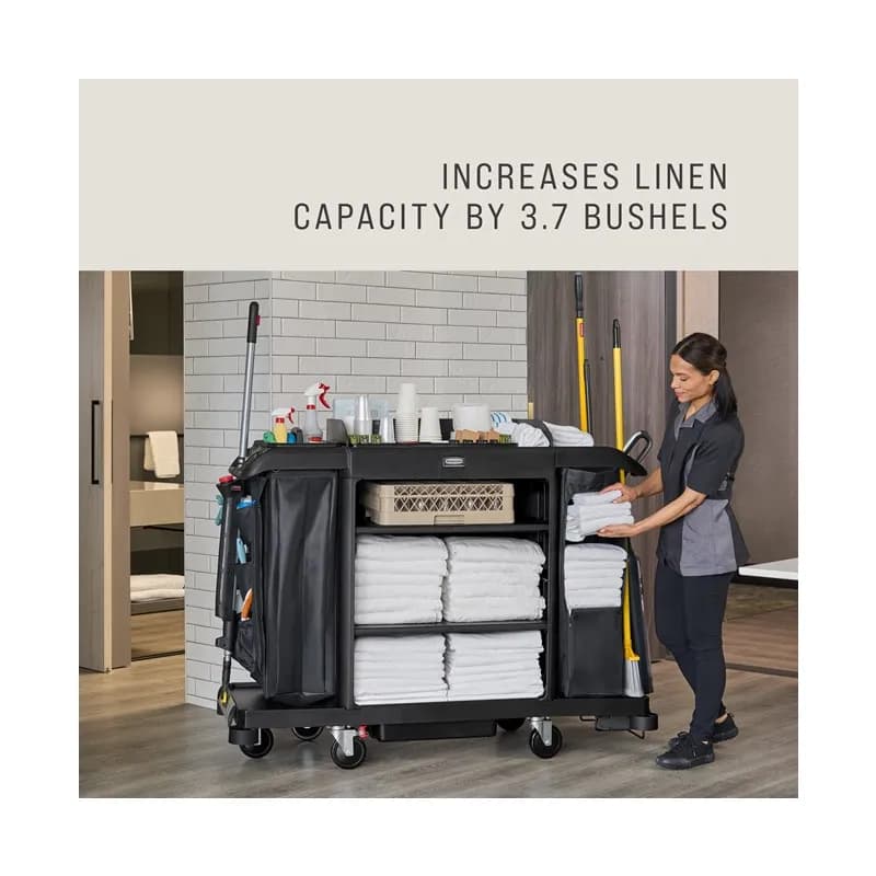 Linen Bag 21.10X9.00X33.00 IN Black Side Load 4/Case