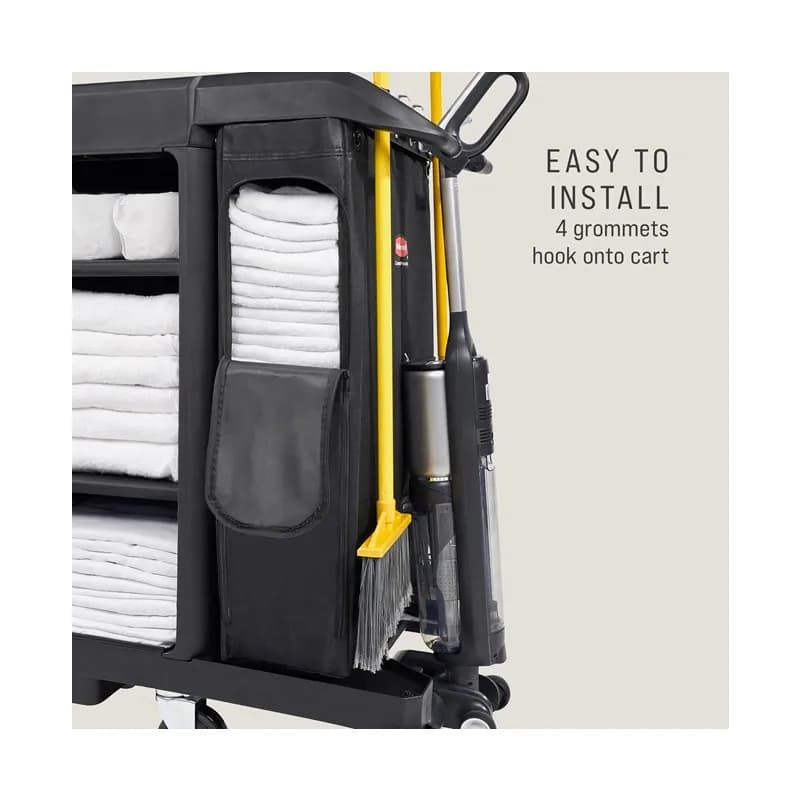 Linen Bag 21.10X9.00X33.00 IN Black Side Load 4/Case