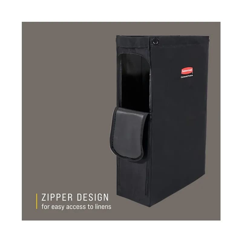 Linen Bag 21.10X9.00X33.00 IN Black Side Load 4/Case