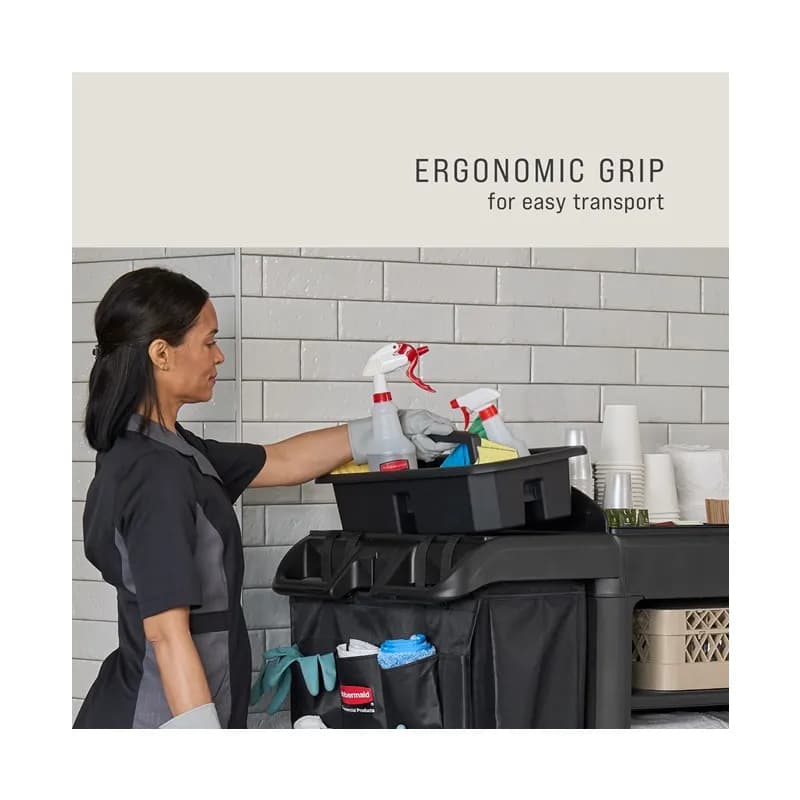 Cleaning Caddy 21.06X12.18X15.60 IN Black Ergonomic Handle 1/Each