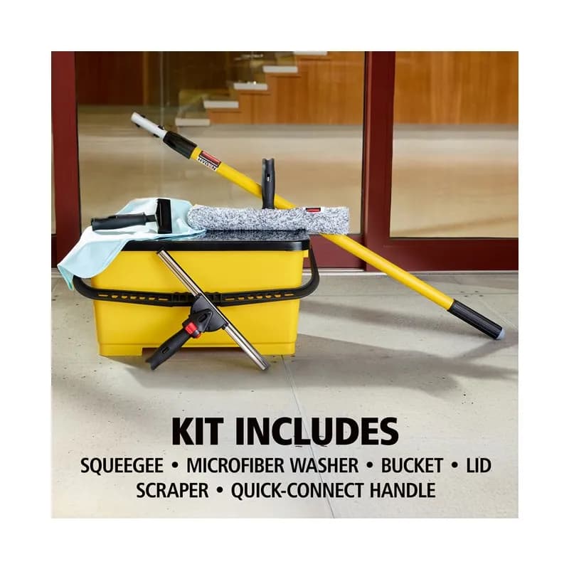 Window Cleaning Kit Plastic Stainless Steel 6-Piece Set 1/Each