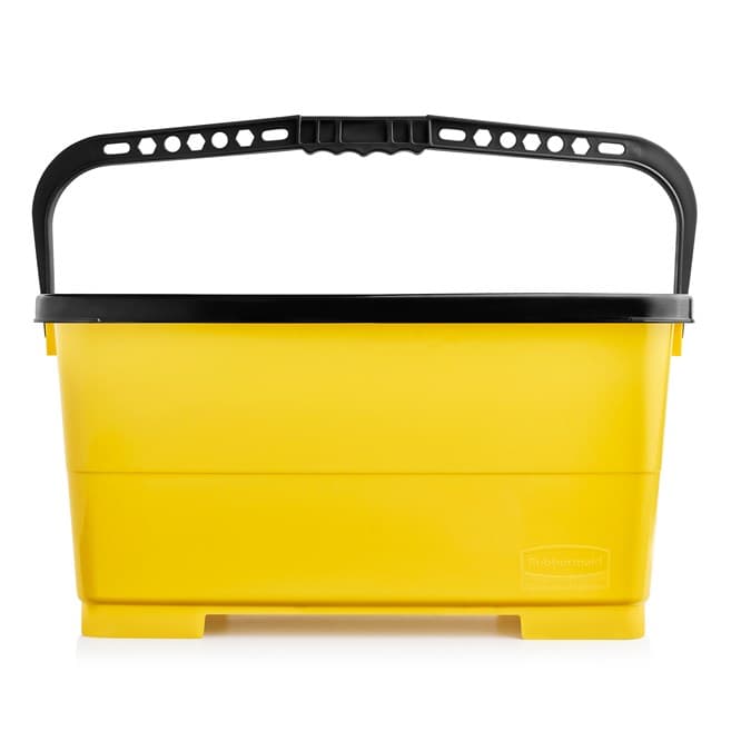 Glass Cleaning Bucket & Lid 11.81X22.19X10.64 IN Yellow Rectangle 6/Case