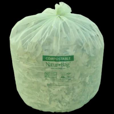 Can Liner 34X48 IN 35 GAL Green Plastic 0.9MIL 100/Case