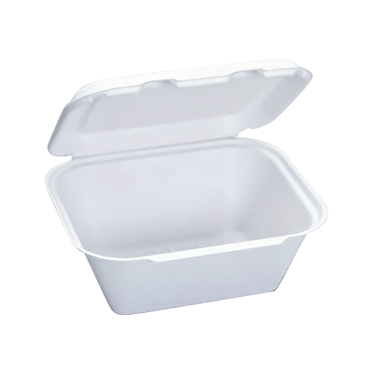 Take-Out Container Hinged Large (LG) 9X7.8X3.9 IN Plant Fiber 200/Case