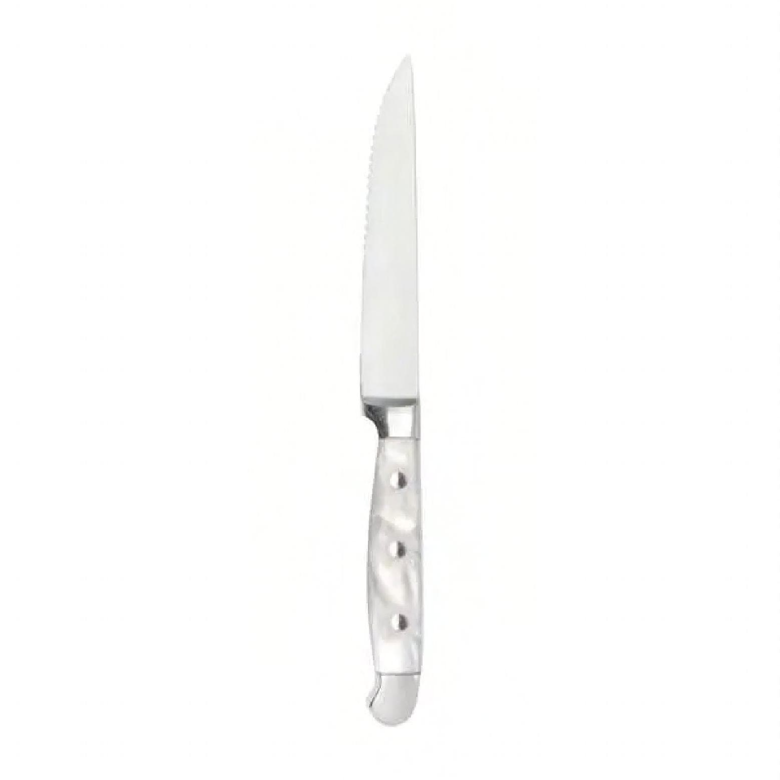 Chef & Sommelier Marble Collection Steak Knife Acrylic White 12/Dozen