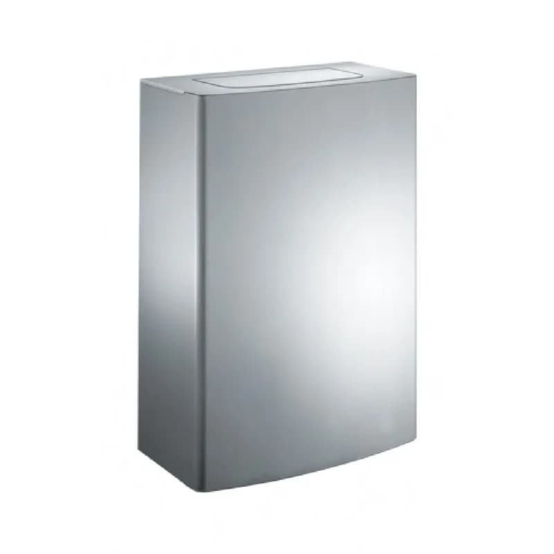 ROVAL™ Trash Can 12.8 GAL Stainless Steel With Closed Top and Push Door Surface Mounted 1/Each