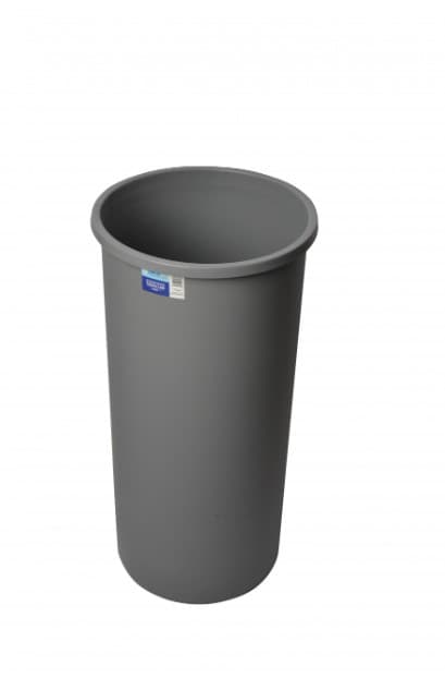 Trash Can 80 QT Gray Round 1/Each