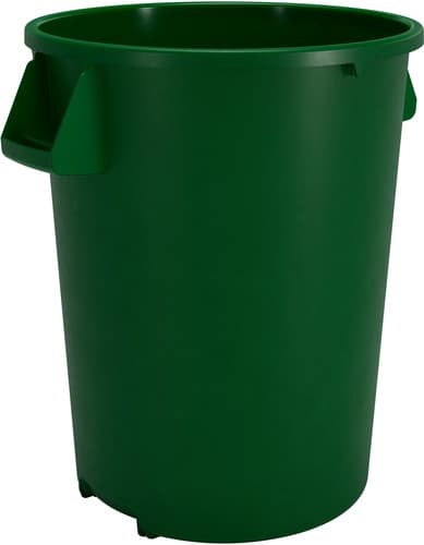 Bronco™ Trash Can 32 GAL Green Round LLDPE 1/Each
