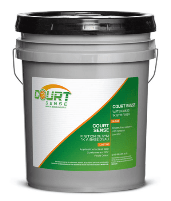 Court Sense 1K Gym Low Odor Floor Finish 5 GAL Water-Based 2/Pail