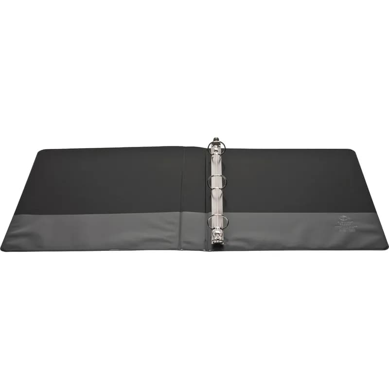 Binder 8.5X11X1 IN Black Clear PP Chipboard 225 Sheet Capacity 2 Pocket Cover & Spine Overlays 1/Each