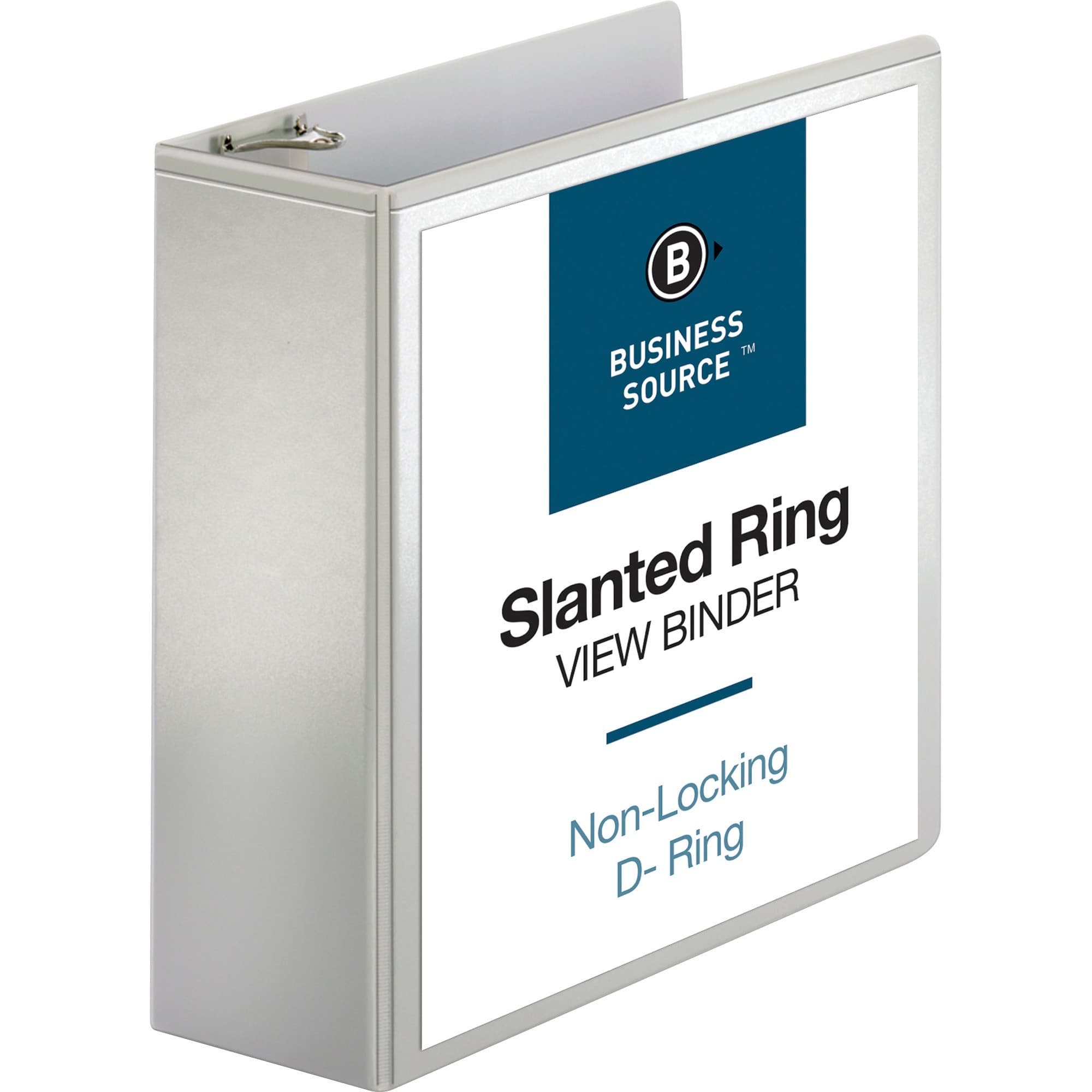 Binder White Clear PP Cover & Spine Overlays 2 Pocket 835 Sheet Capacity 4 IN Slant-D Rings 1/Each
