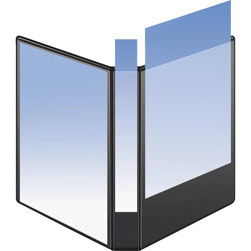 Binder White Clear PP Cover & Spine Overlays 2 Pocket 835 Sheet Capacity 4 IN Slant-D Rings 1/Each