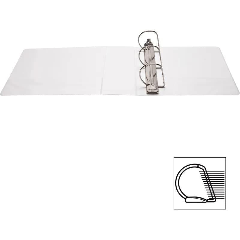 Binder White Clear PP Cover & Spine Overlays 2 Pocket 835 Sheet Capacity 4 IN Slant-D Rings 1/Each