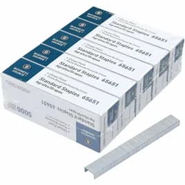 Staples 4X0.5X0.25 IN Silver Galvanized Iron Wire Standard Chisel Point 5000 Count/Box 5 Box/Case