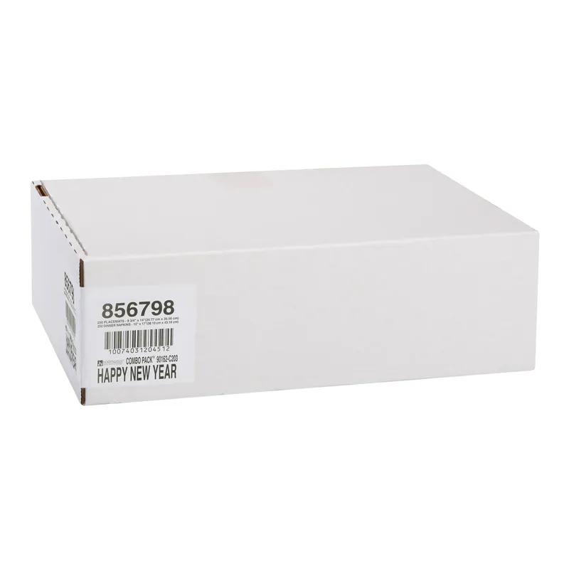 Dinner Napkins Black Purple Happy New Year Paper Combo 500/Case