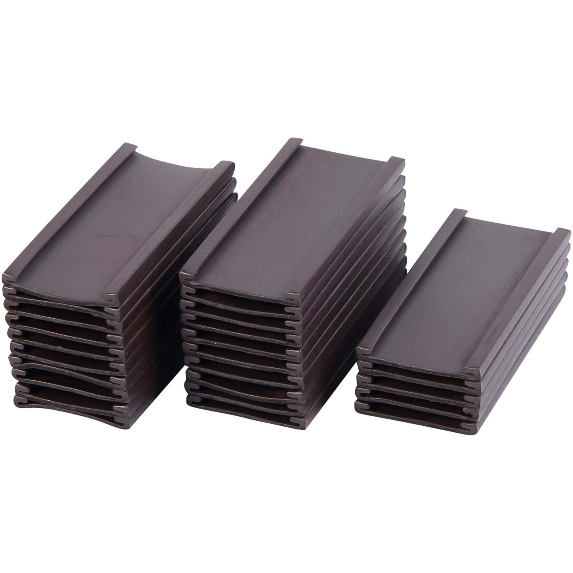 Label Holder 2X1 IN Black Plastic Magnetic 12 Count/Pack
